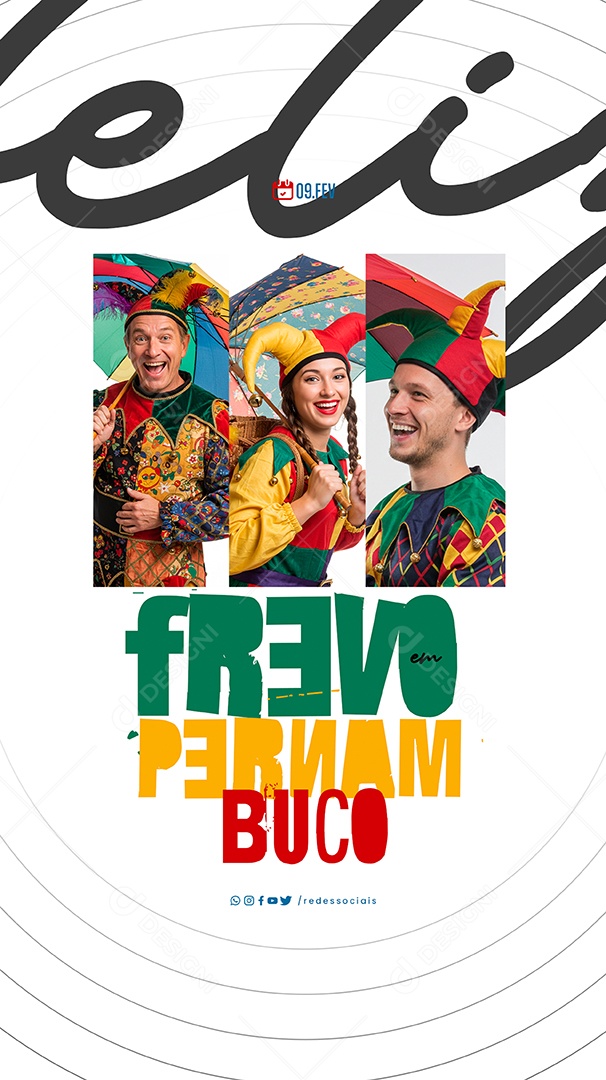 Story Dia do Frevo em Pernambuco 09 de Fevereiro Social Media PSD Editável