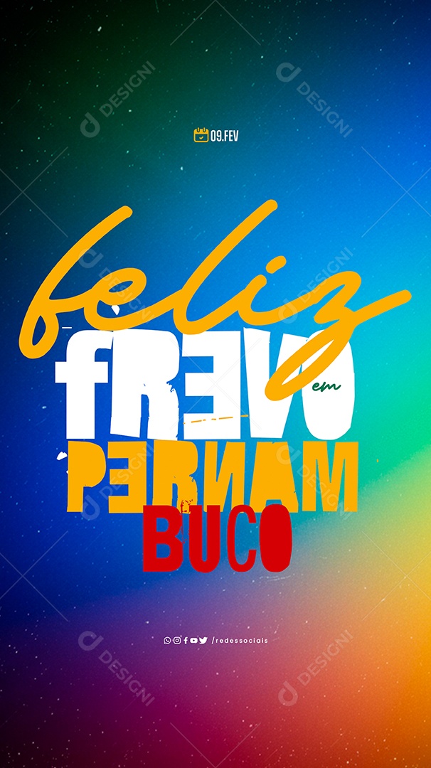 Story Dia do Frevo em Pernambuco 09 de Fevereiro Social Media PSD Editável