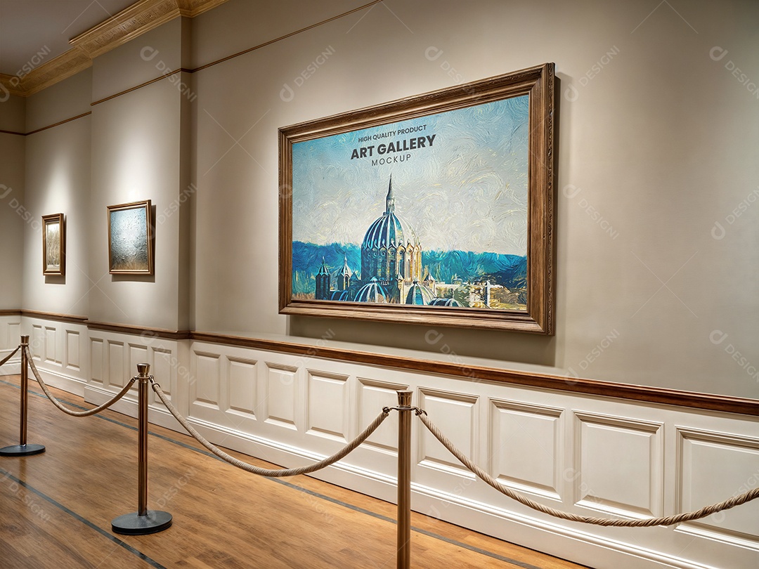 Mockup Galeria de Arte PSD Editável