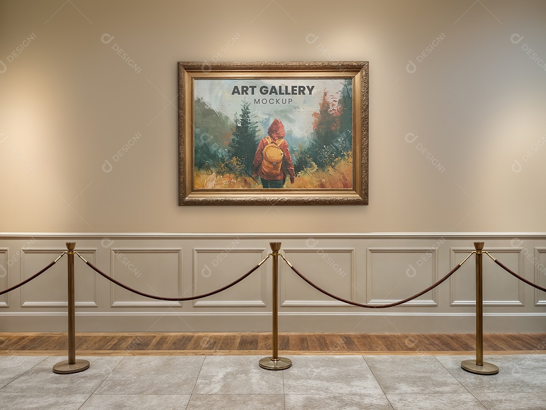 Mockup Galeria de Arte PSD Editável