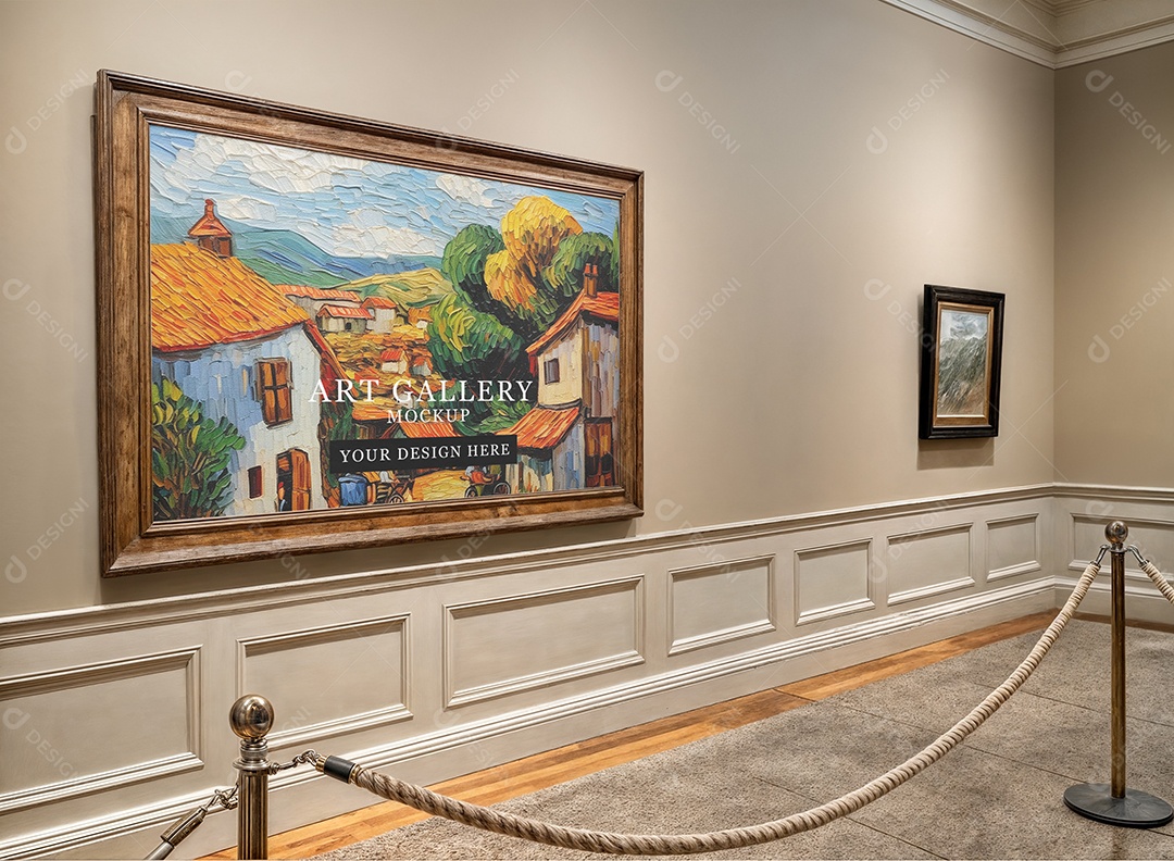 Mockup Galeria de Arte PSD Editável