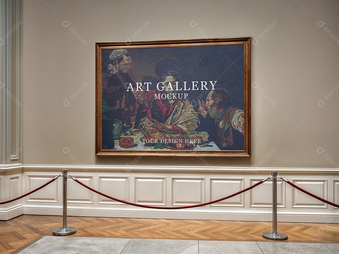 Mockup Galeria de Arte PSD Editável