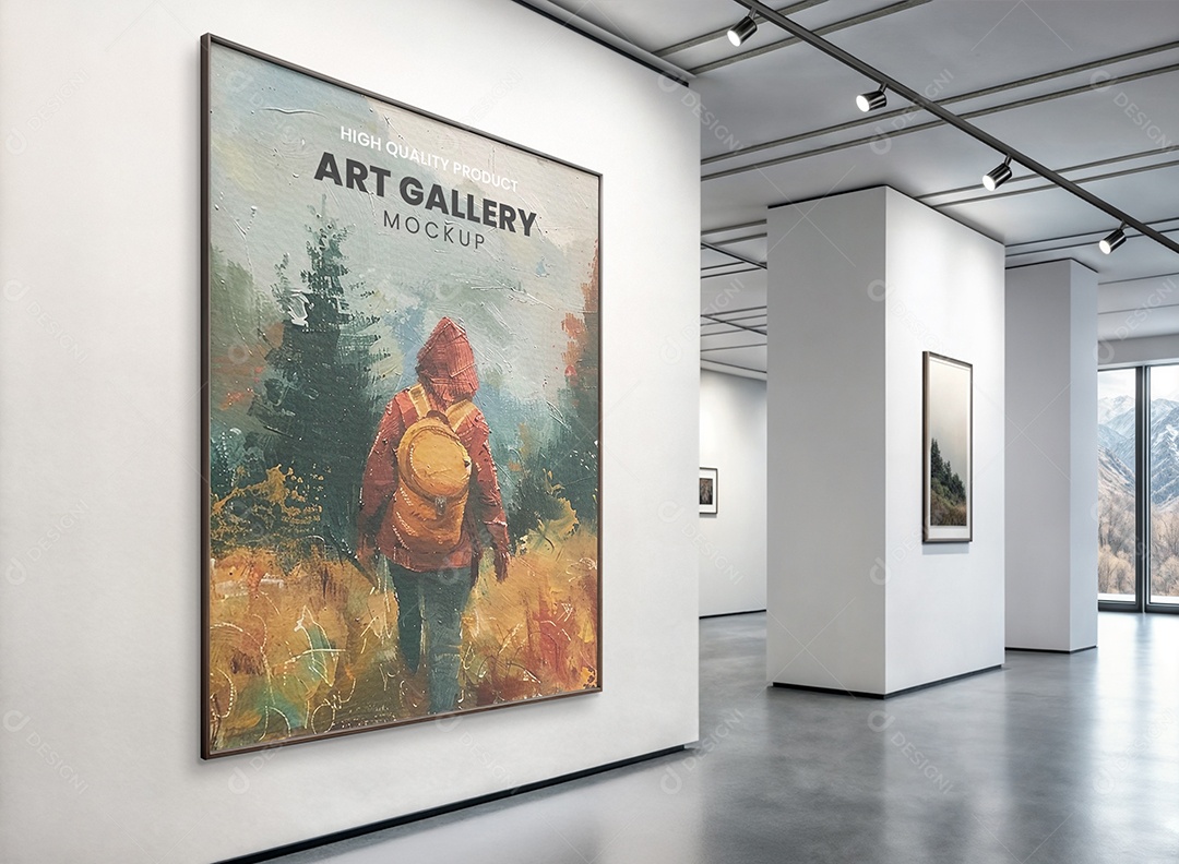 Mockup Galeria de Arte PSD Editável