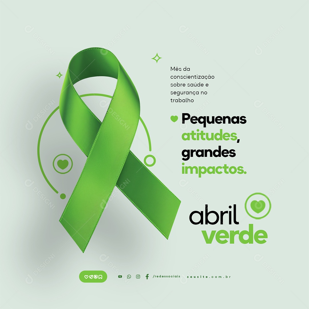 Abril Verde Pequenas Atitudes Social Media PSD Editável