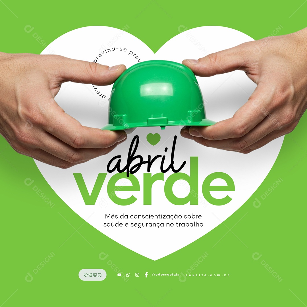 Abril Verde Pevina-Se Social  PSD Editável