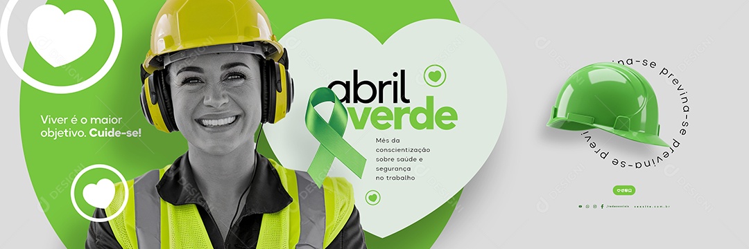 Carrossel Abril Verde Viver é p Maior Objetivo Social Media PSD Editável