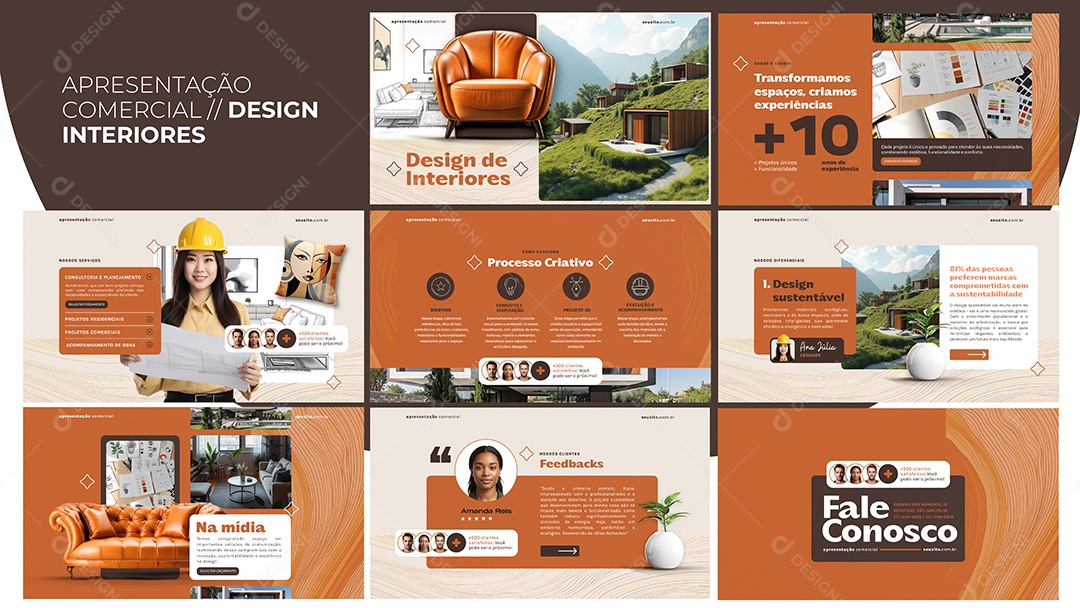 Apresentação Comercial Design Interiores PSD Editável