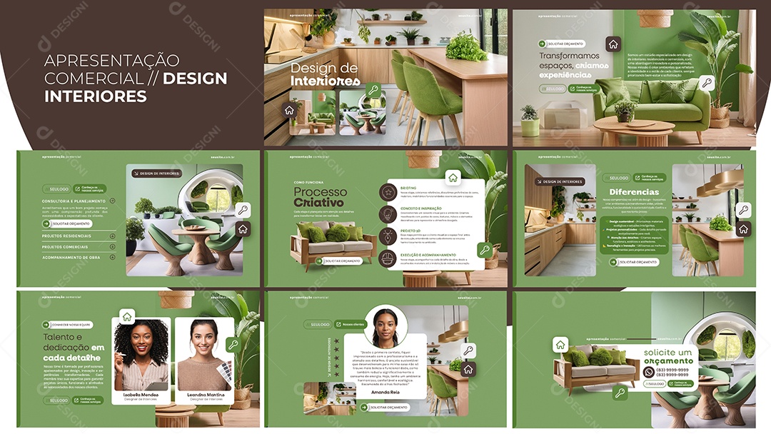 Apresentação Comercial Design Interiores PSD Editável