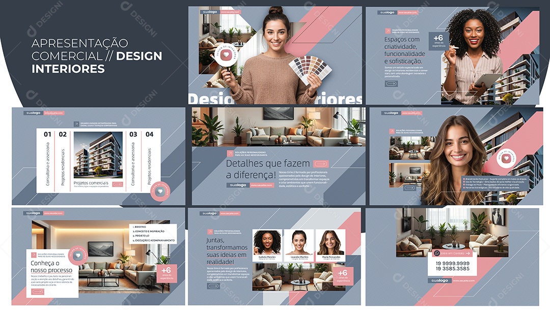Apresentação Comercial Design Interiores PSD Editável