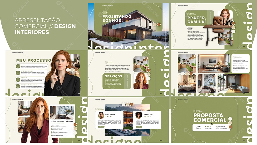 Apresentação Comercial Design Interiores PSD Editável