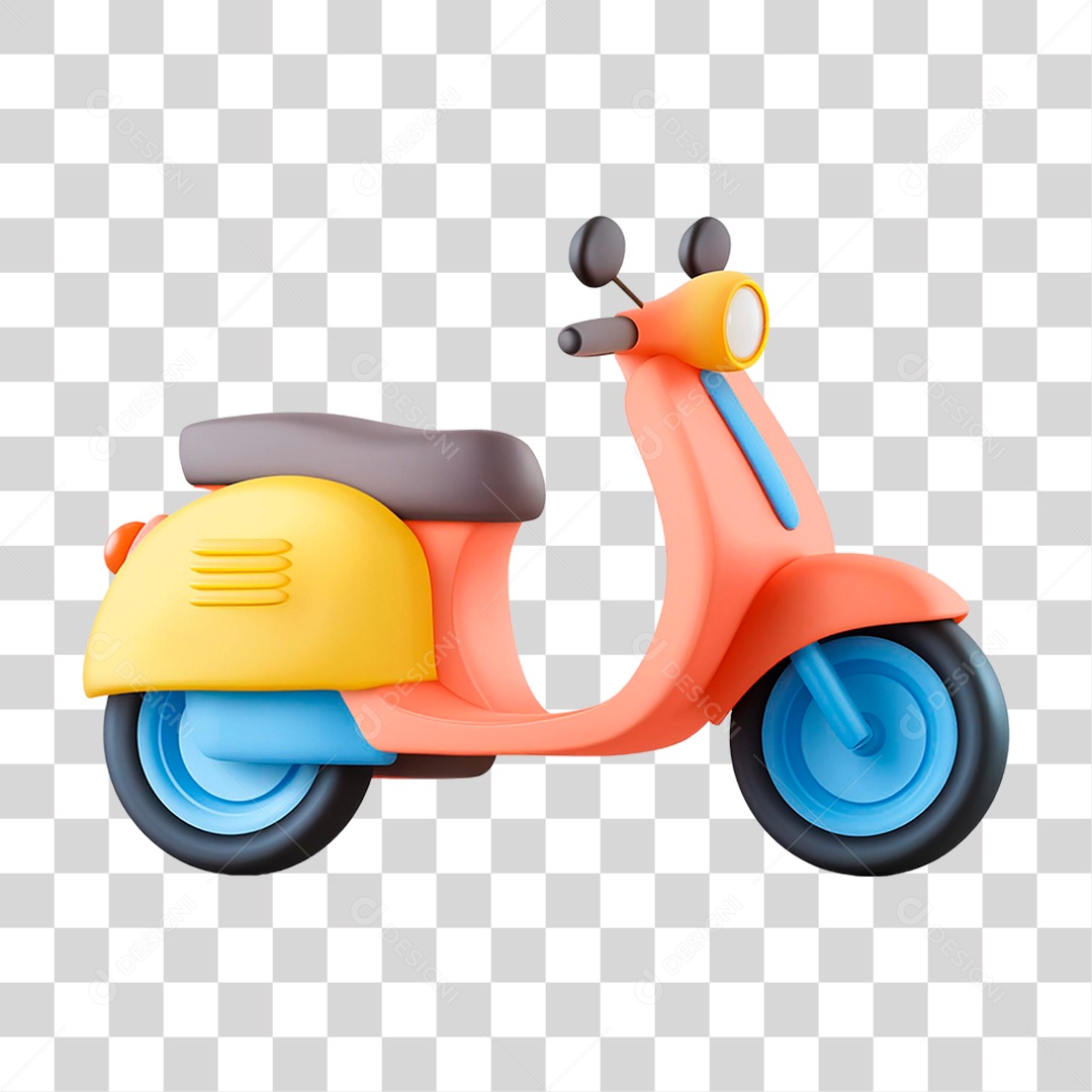 Motocicleta Vermelha PNG Transparente