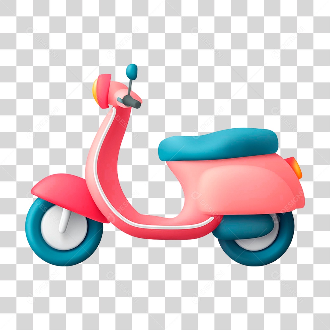 Motocicleta Vermelha PNG Transparente