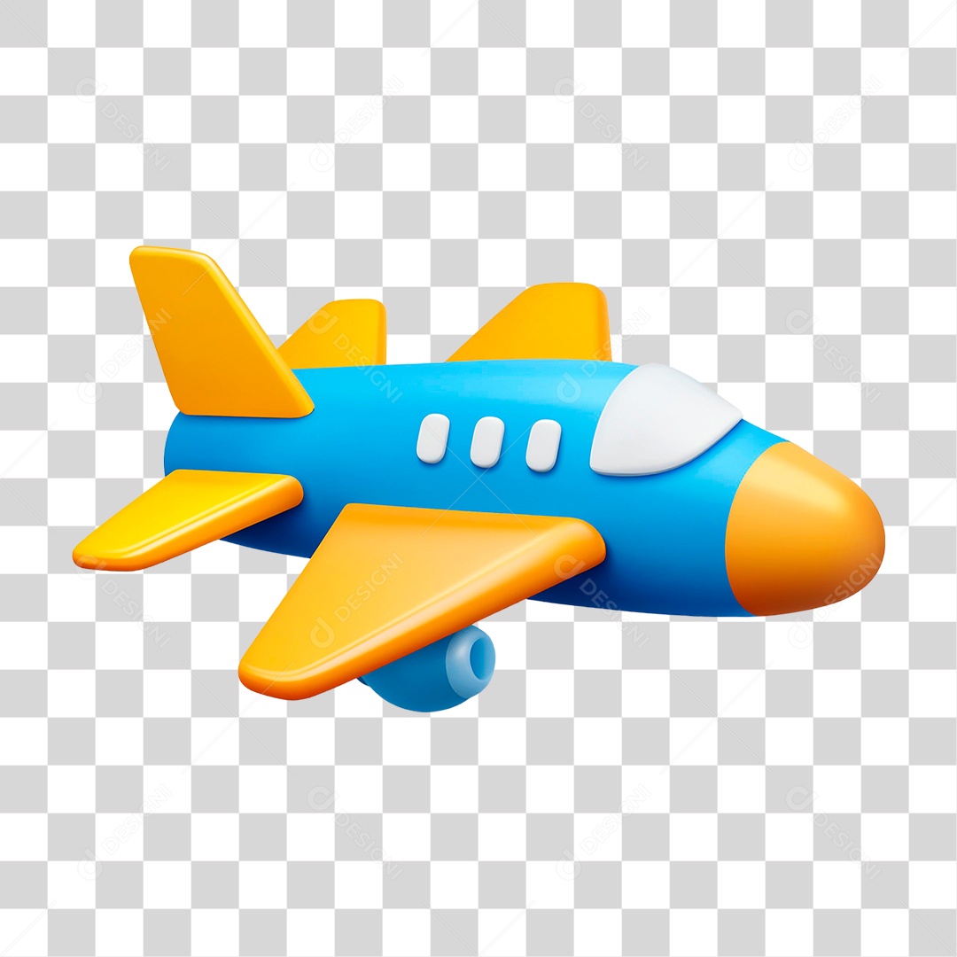 Avião Azul PNG Transparente