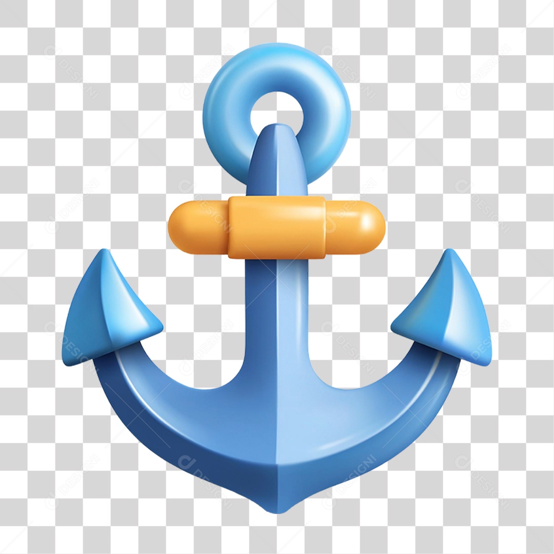 Âncora Metálica PNG Transparente