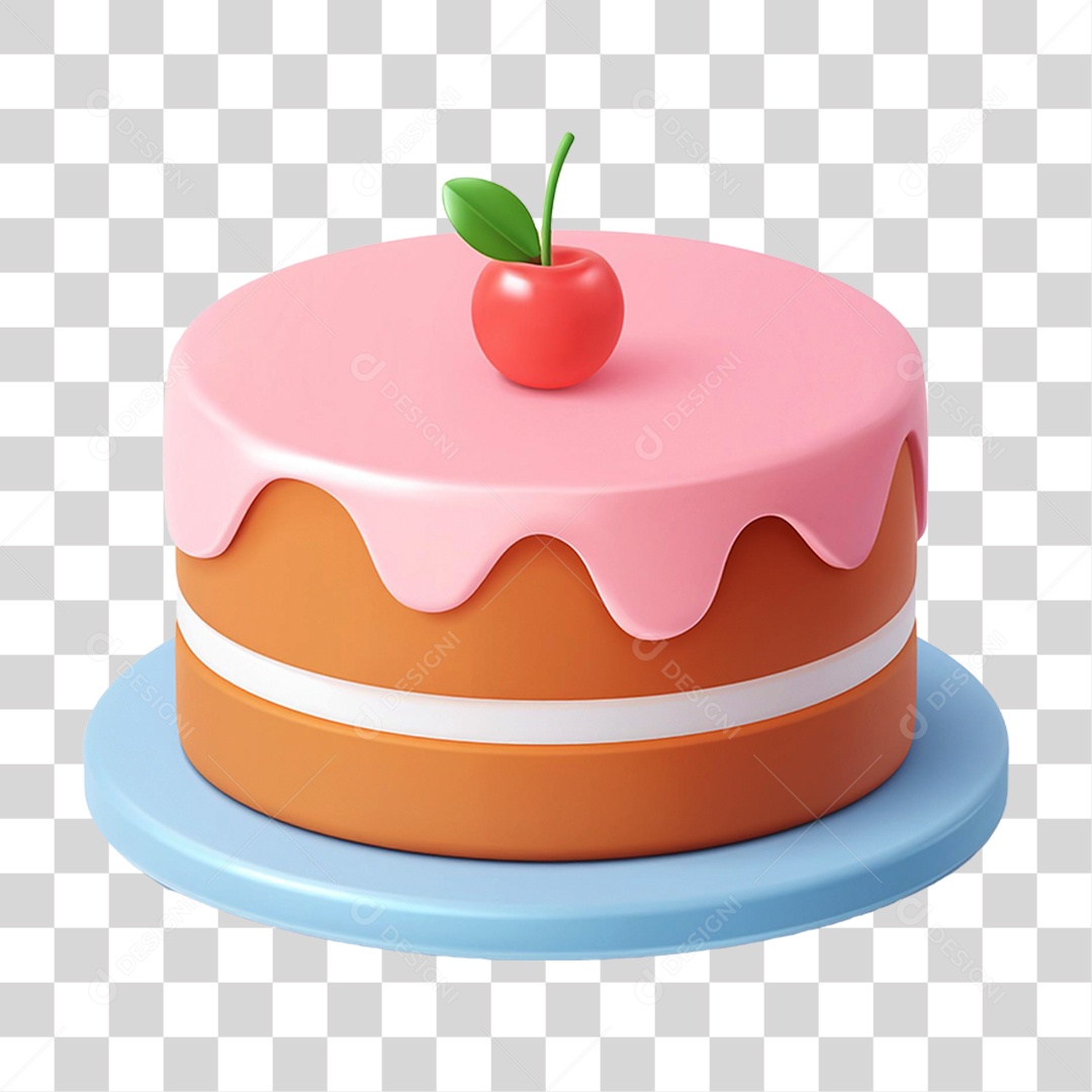 Bolo Sobre Bandeja PNG Transparente