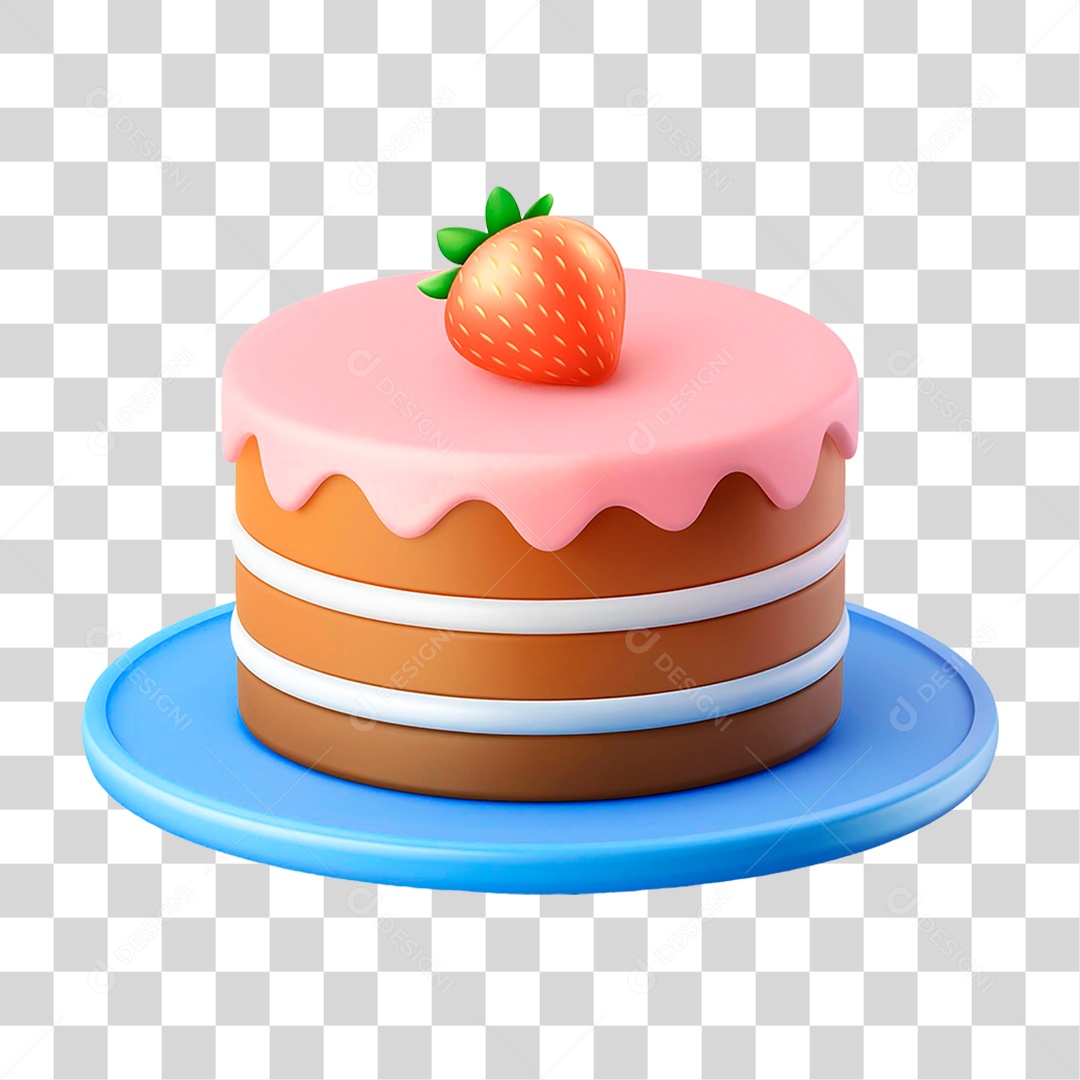 Bolo Sobre Bandeja PNG Transparente