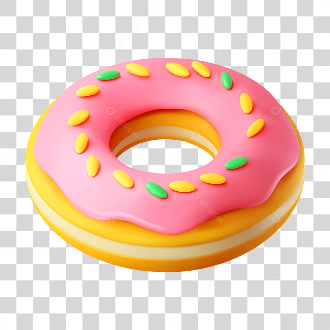 Rosquinha com Cobertura PNG Transparente