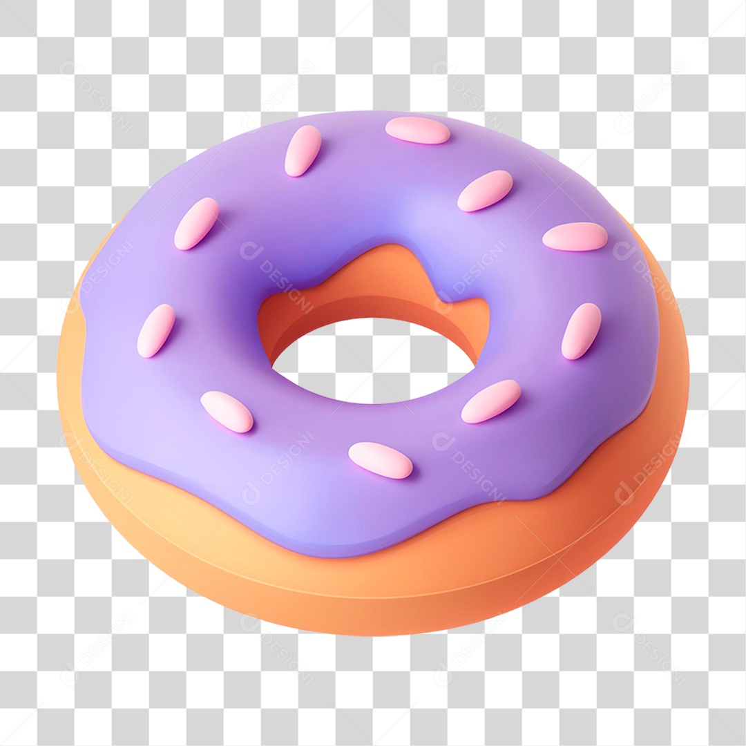 Rosquinha com Cobertura PNG Transparente