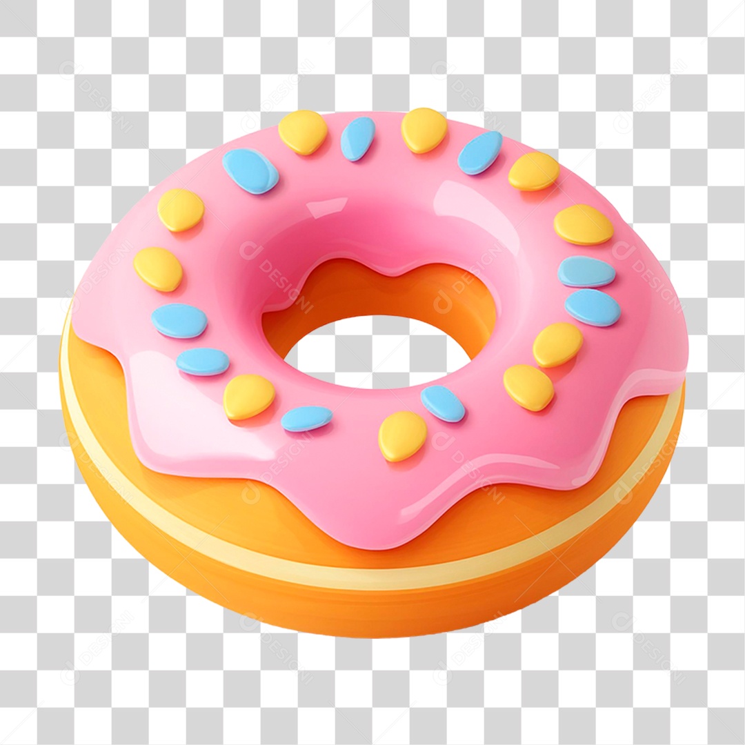 Rosquinha com Cobertura PNG Transparente