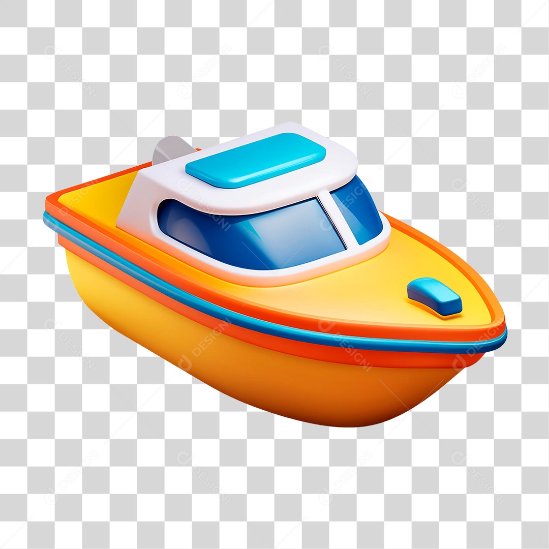 Barco Amarelo PNG Transparente