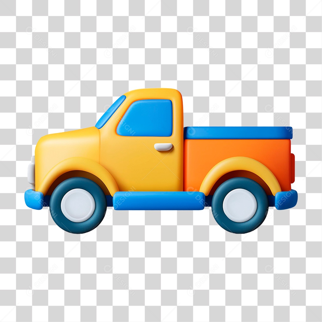 Camionete Amarela PNG Transparente