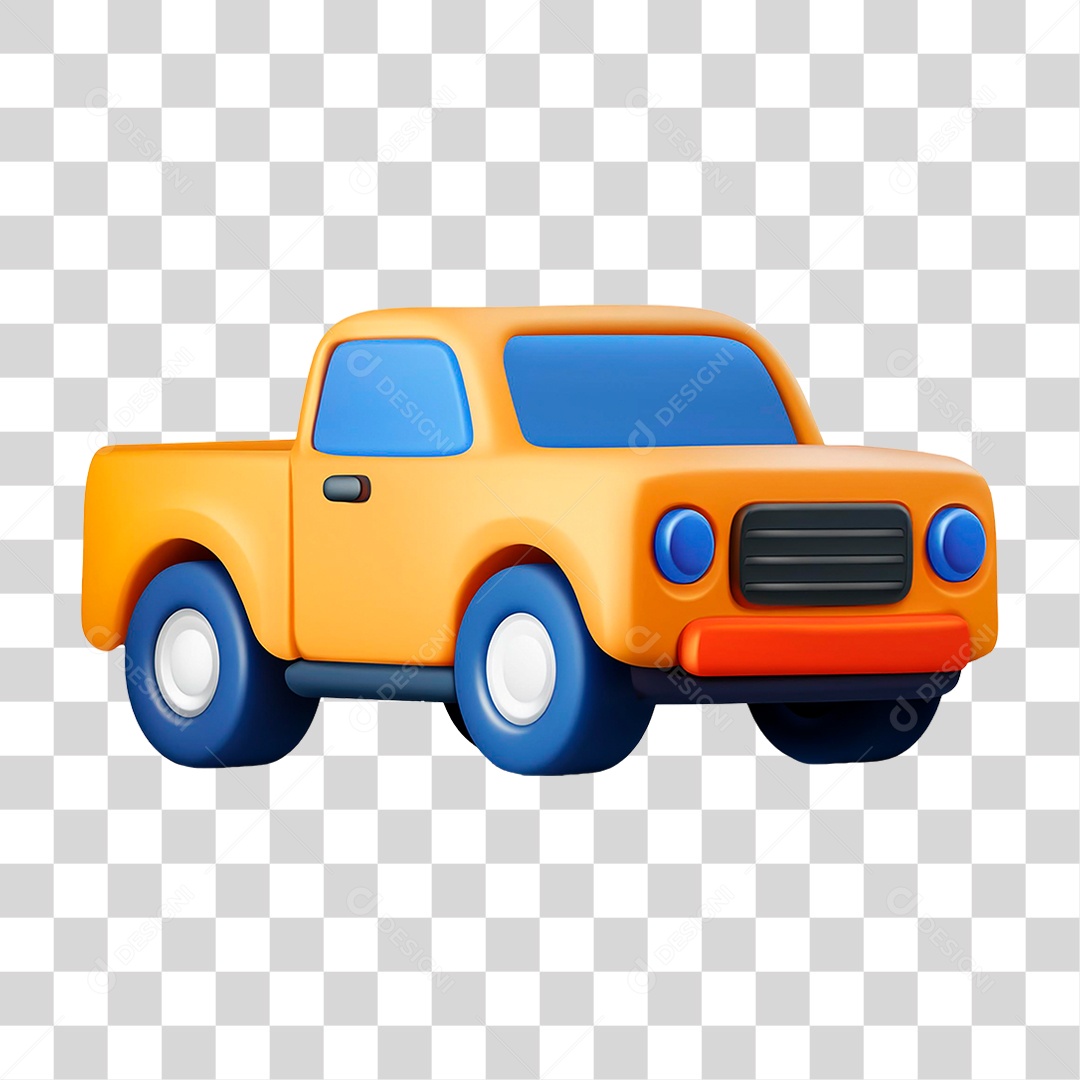 Camionete Amarela PNG Transparente