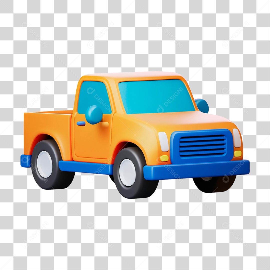 Camionete Amarela PNG Transparente
