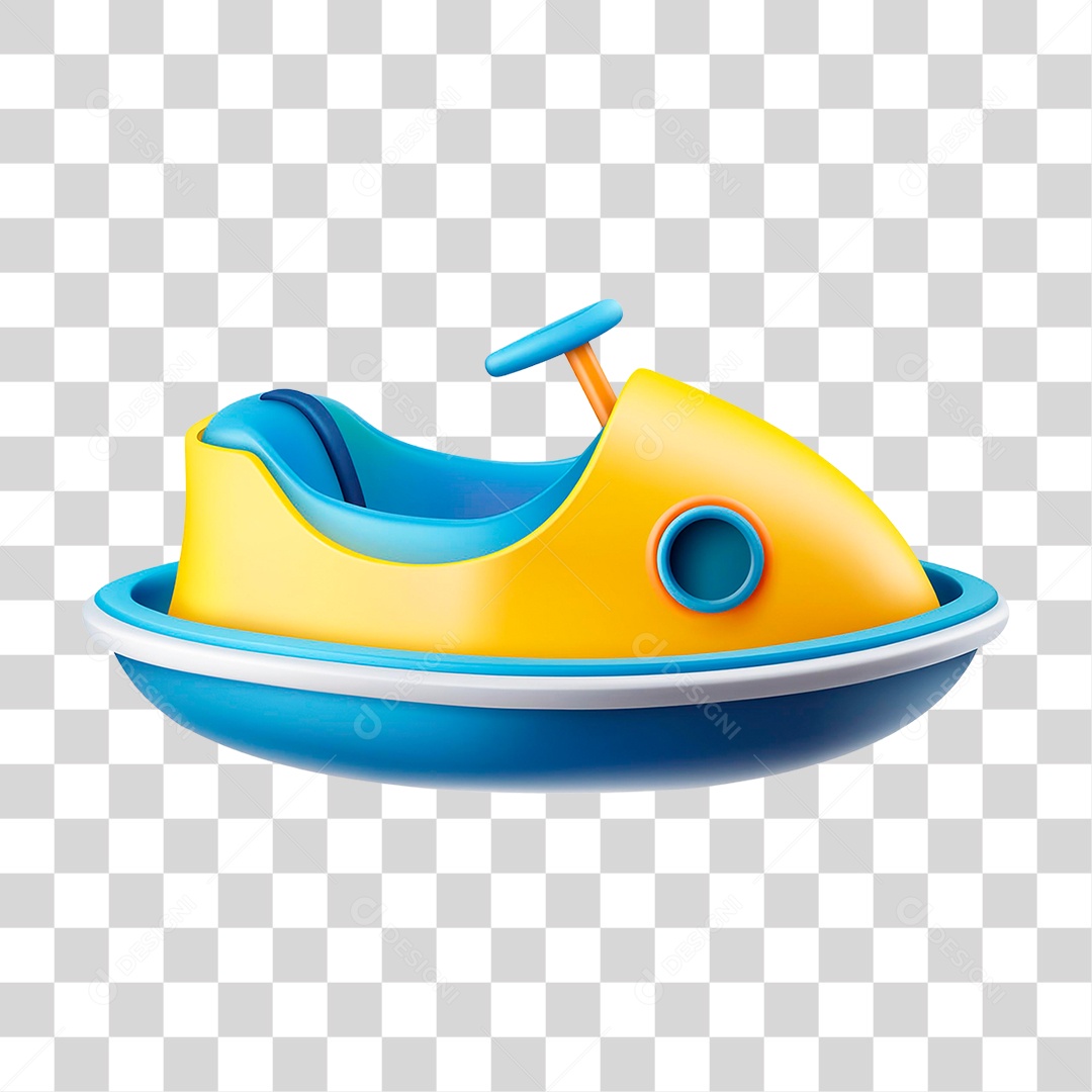 Jet Ski Amarelo PNG Transparente