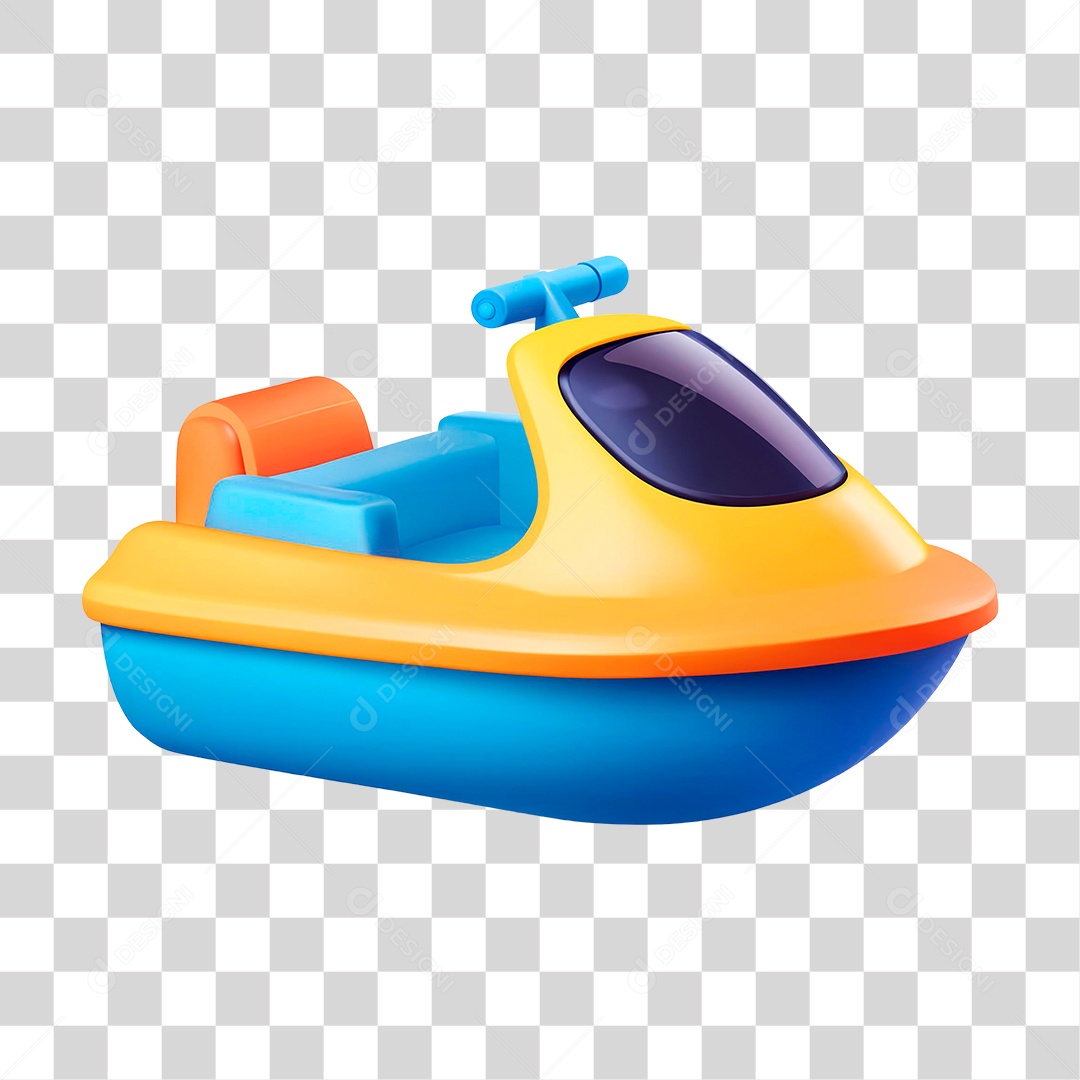 Jet Ski Amarelo PNG Transparente