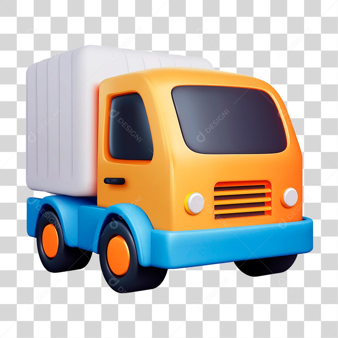 Caminhão Amarelo PNG Transparente