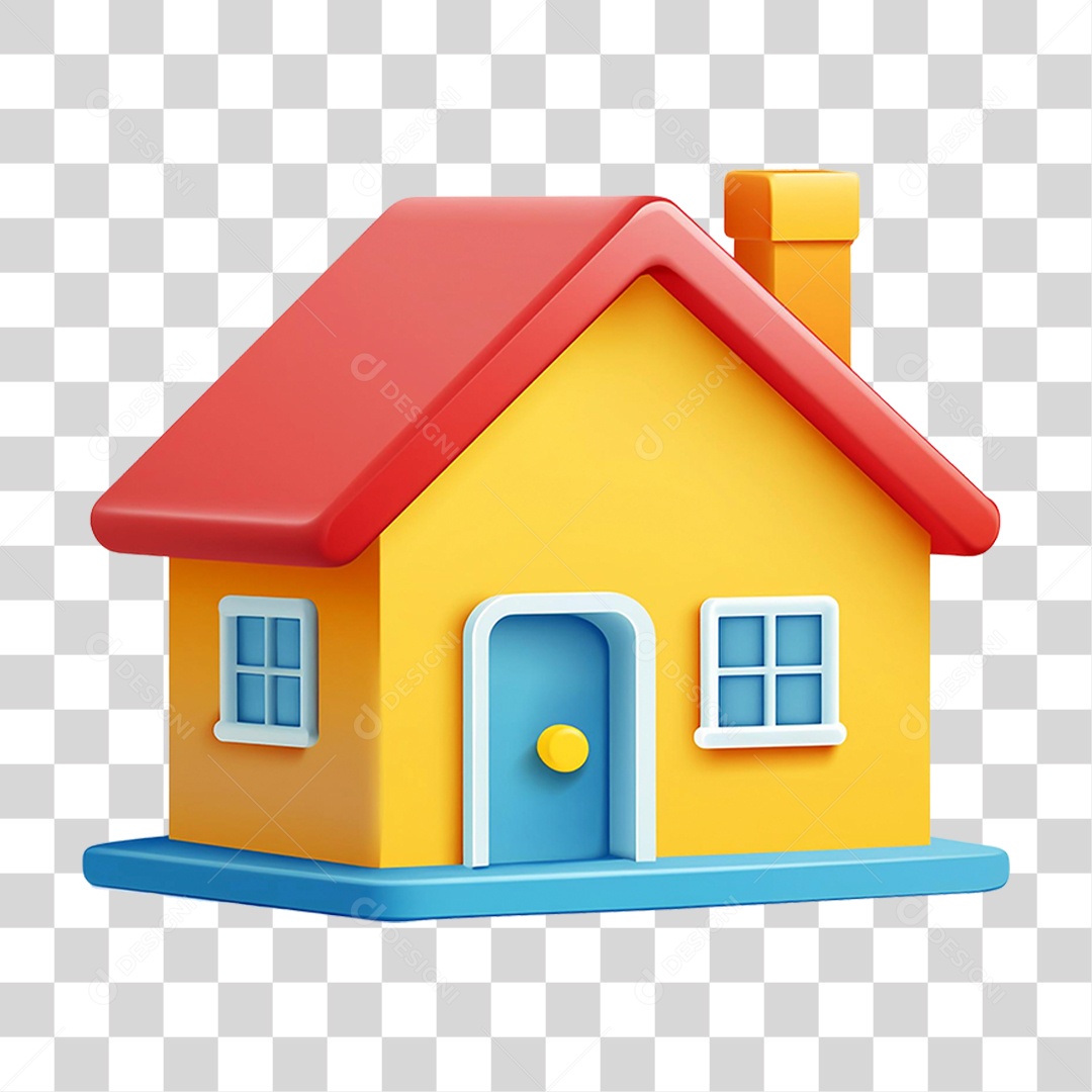 Ícone 3D Casa PNG Transparente