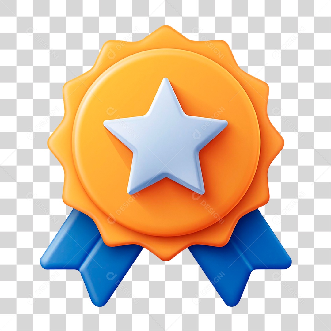 Medalha de Ouro PNG Transparente