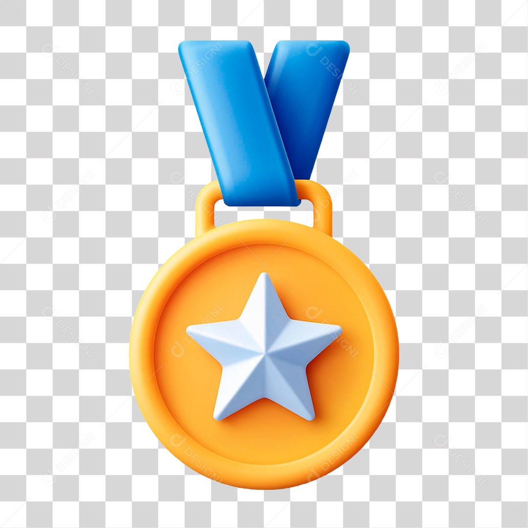 Medalha de Ouro PNG Transparente