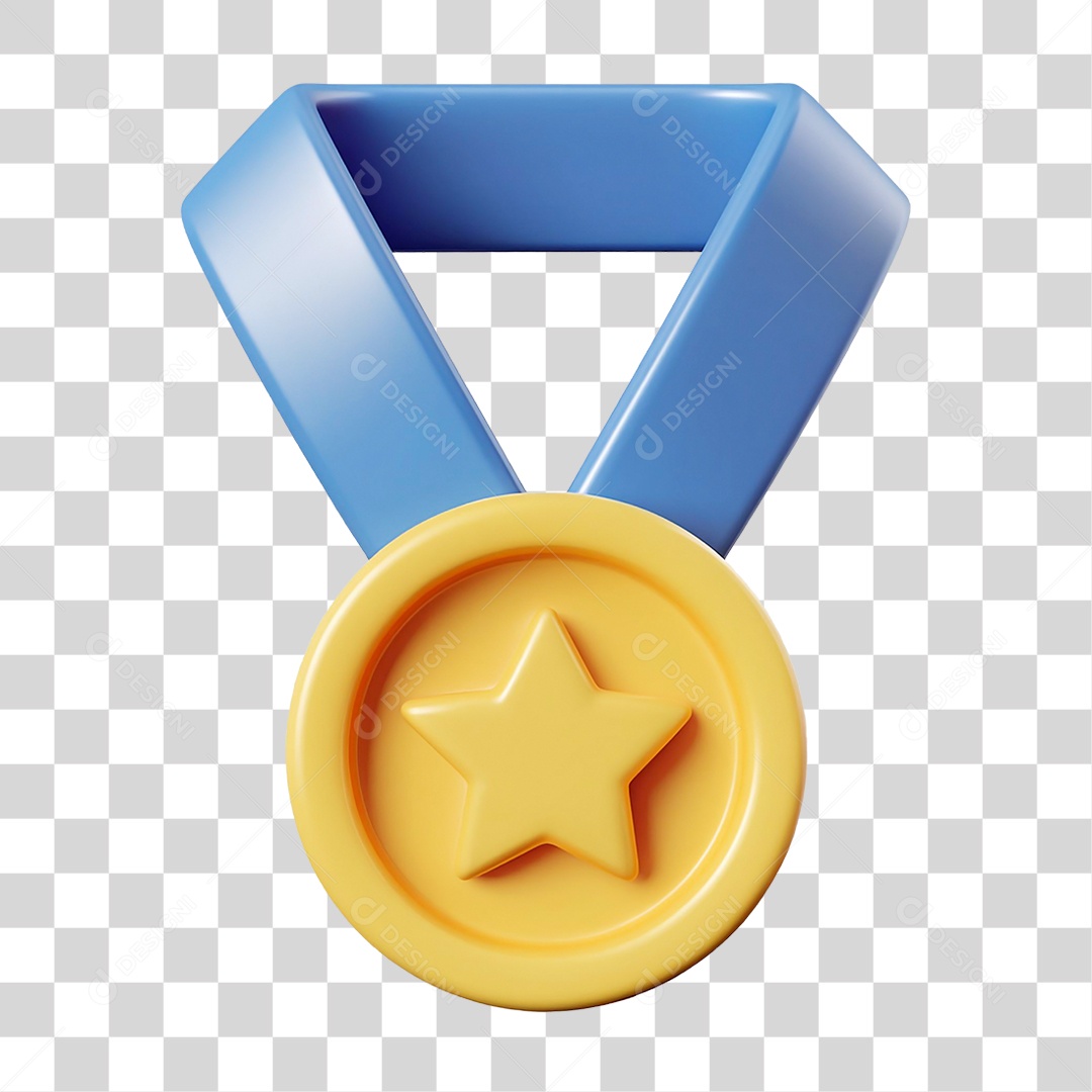 Medalha de Ouro PNG Transparente