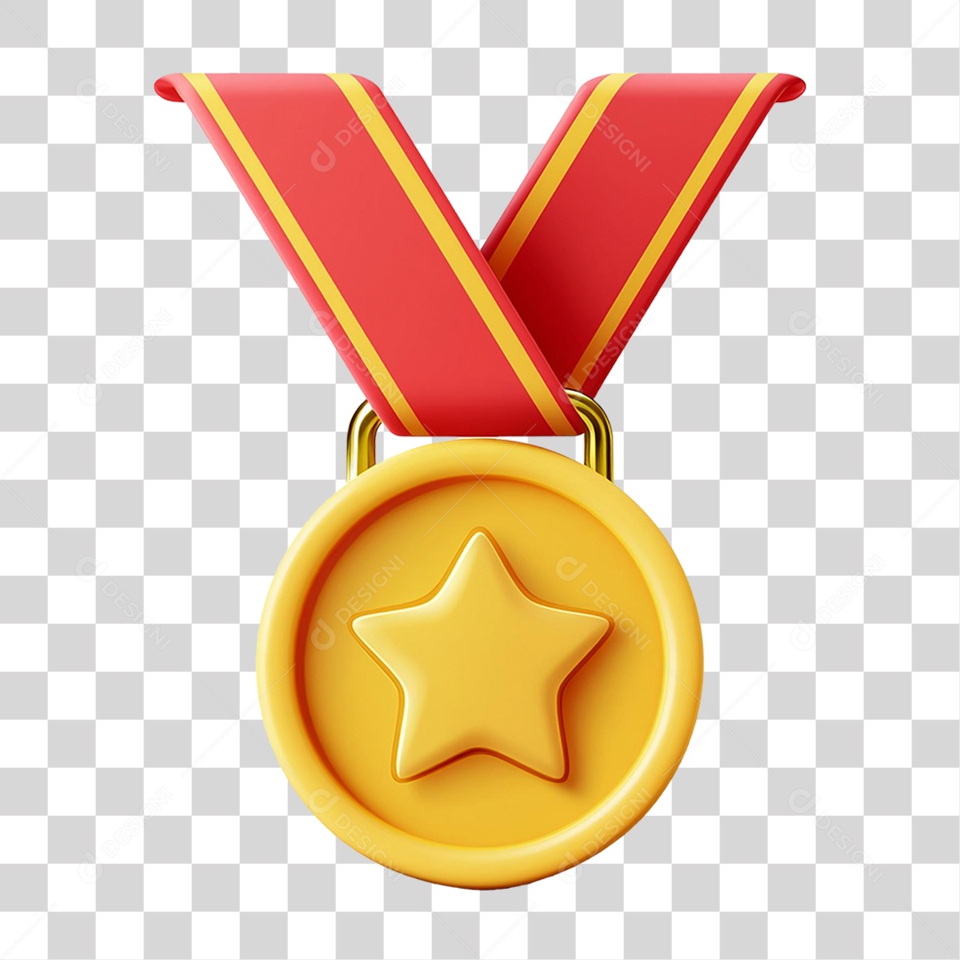 Medalha de Ouro PNG Transparente
