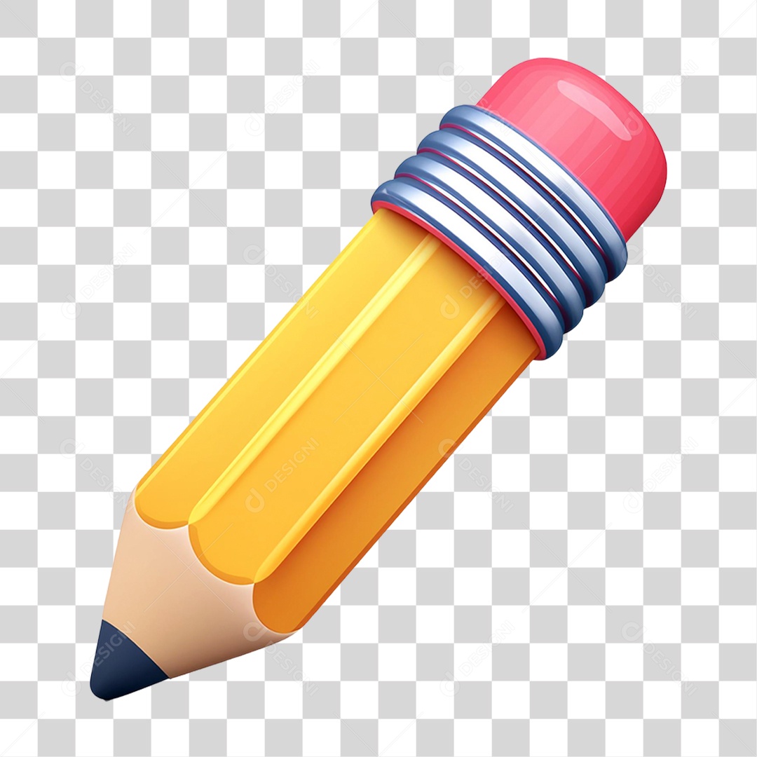 Lápis com Borracha PNG Transparente