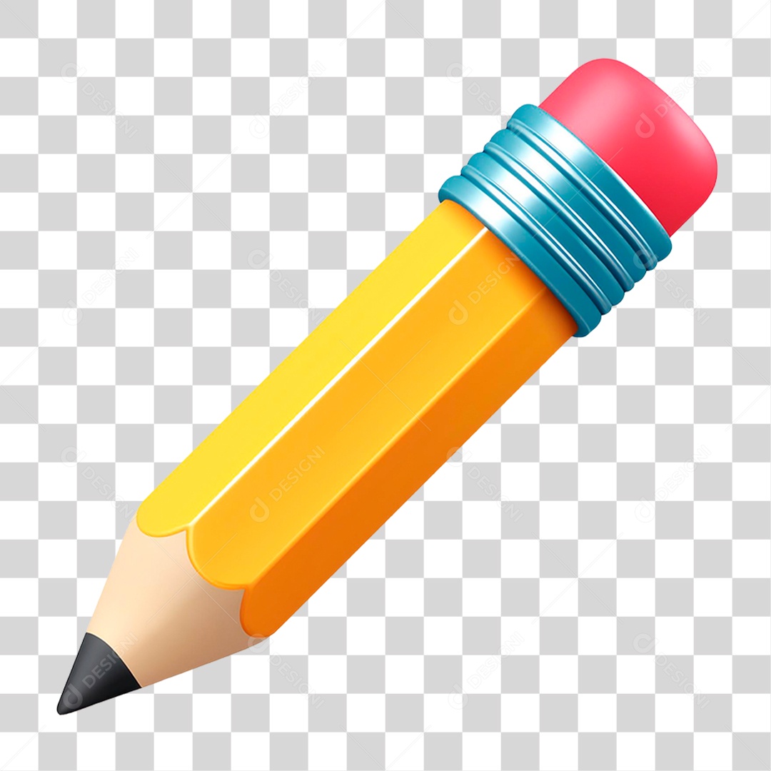 Lápis com Borracha PNG Transparente