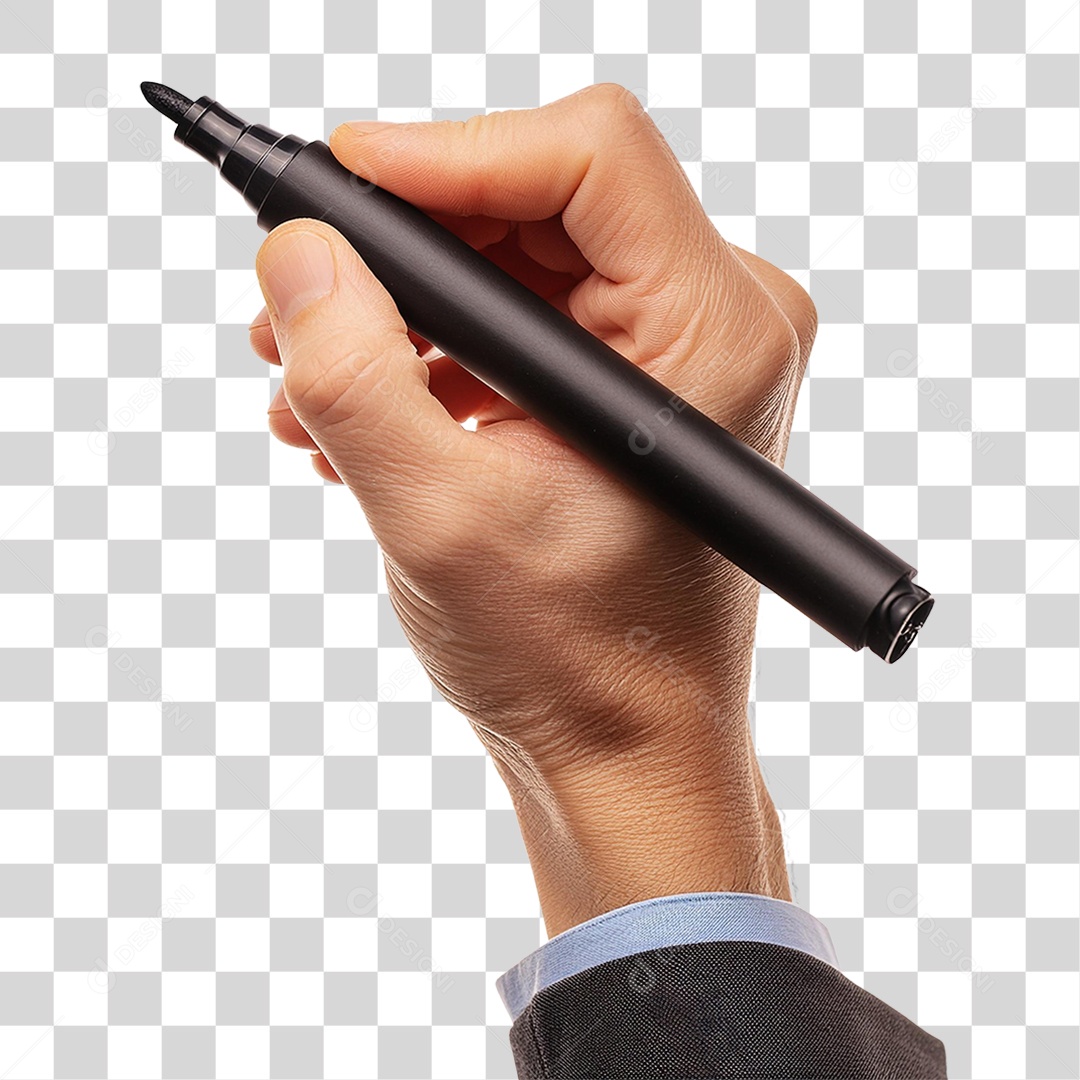 Mão Segurando Caneta PNG Transparente