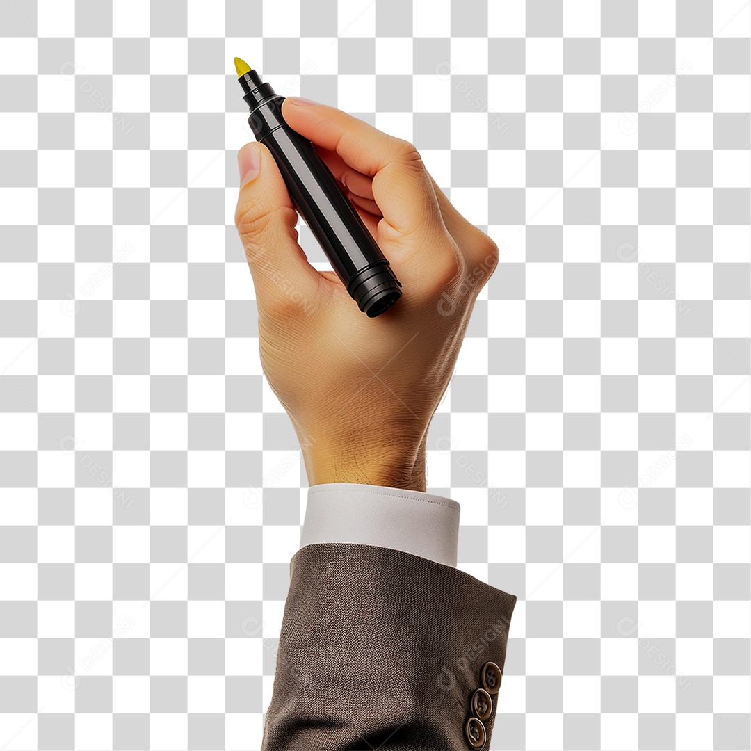 Mão Segurando Caneta PNG Transparente