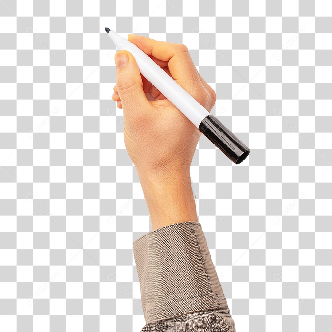 Mão Segurando Caneta PNG Transparente