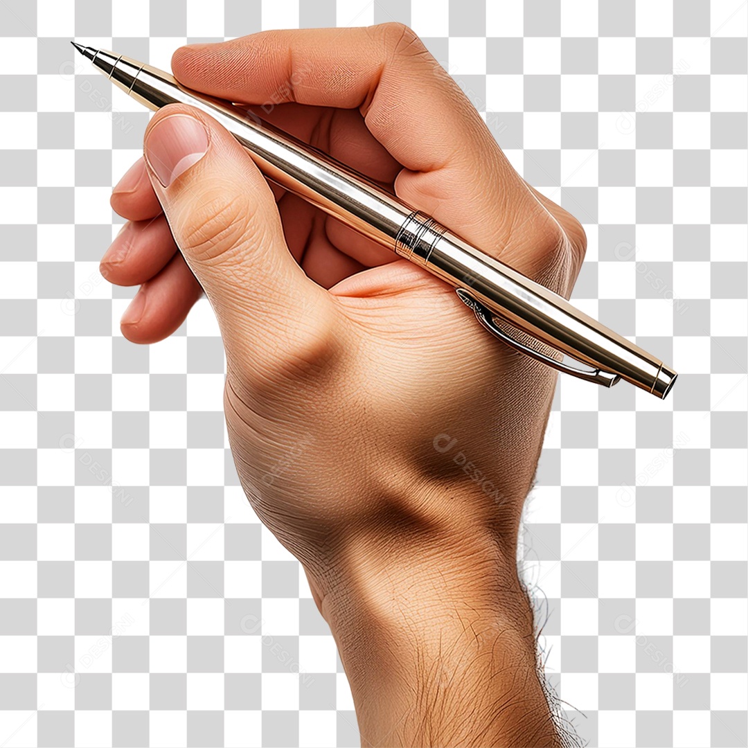 Mão Segurando Caneta PNG Transparente