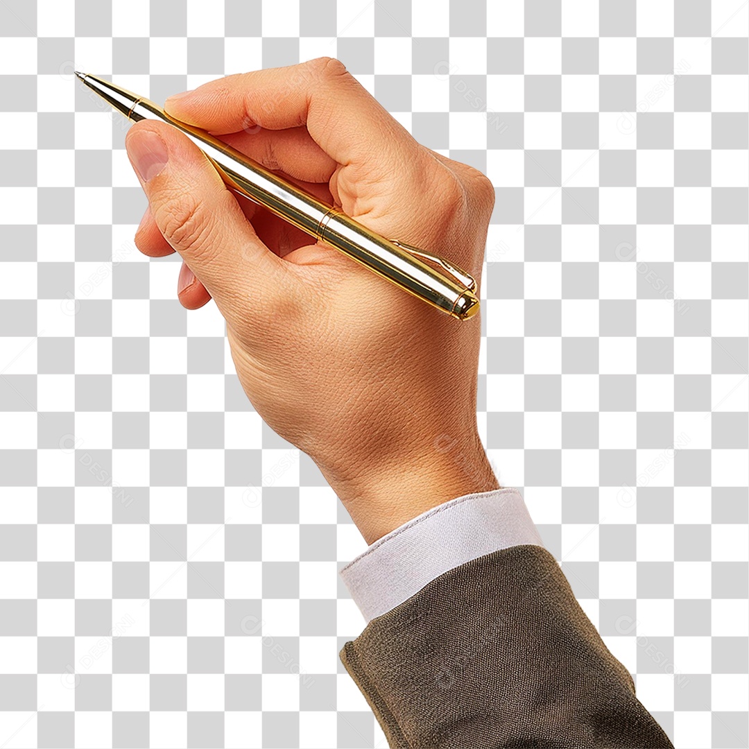 Mão Segurando Caneta PNG Transparente