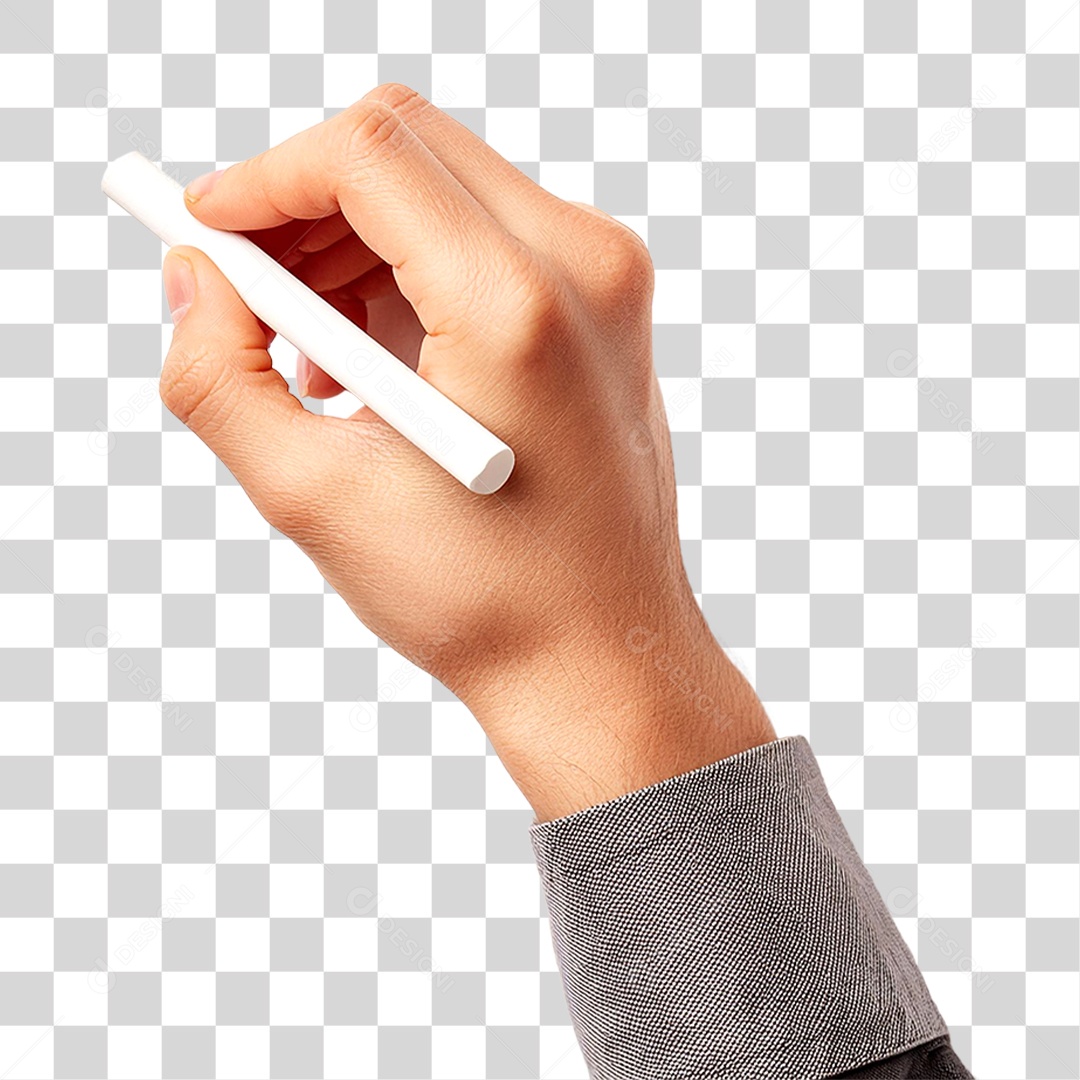 Mão Segurando Giz PNG Transparente