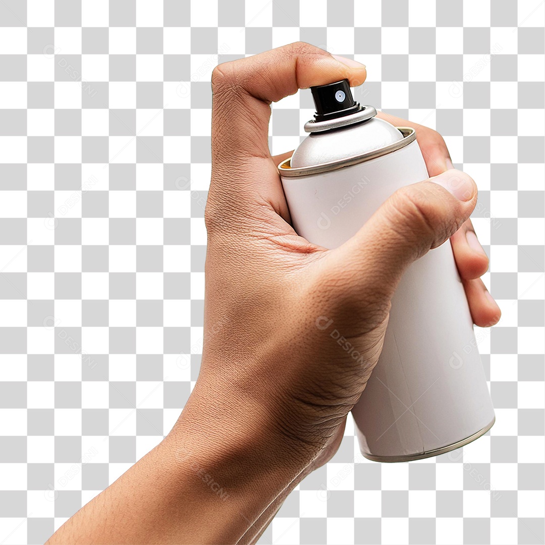 Mão Segurando Spray PNG Transparente