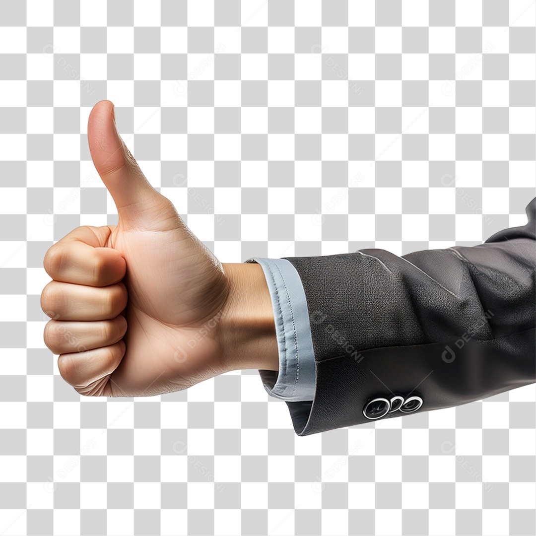 Mão Fazendo Sinal de Positivo PNG Transparente