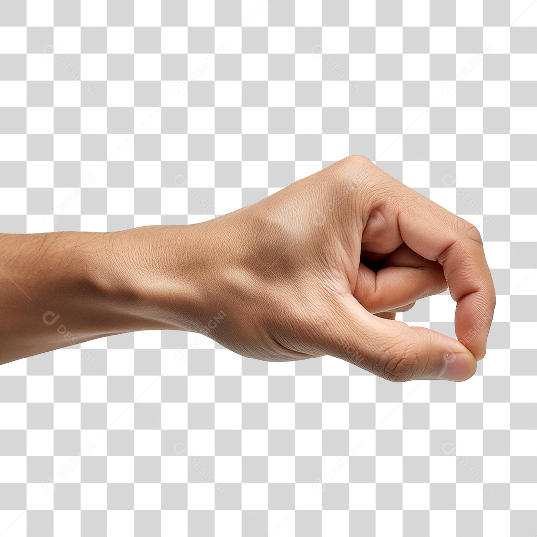 Mão com Gesto de Segurar PNG Transparente