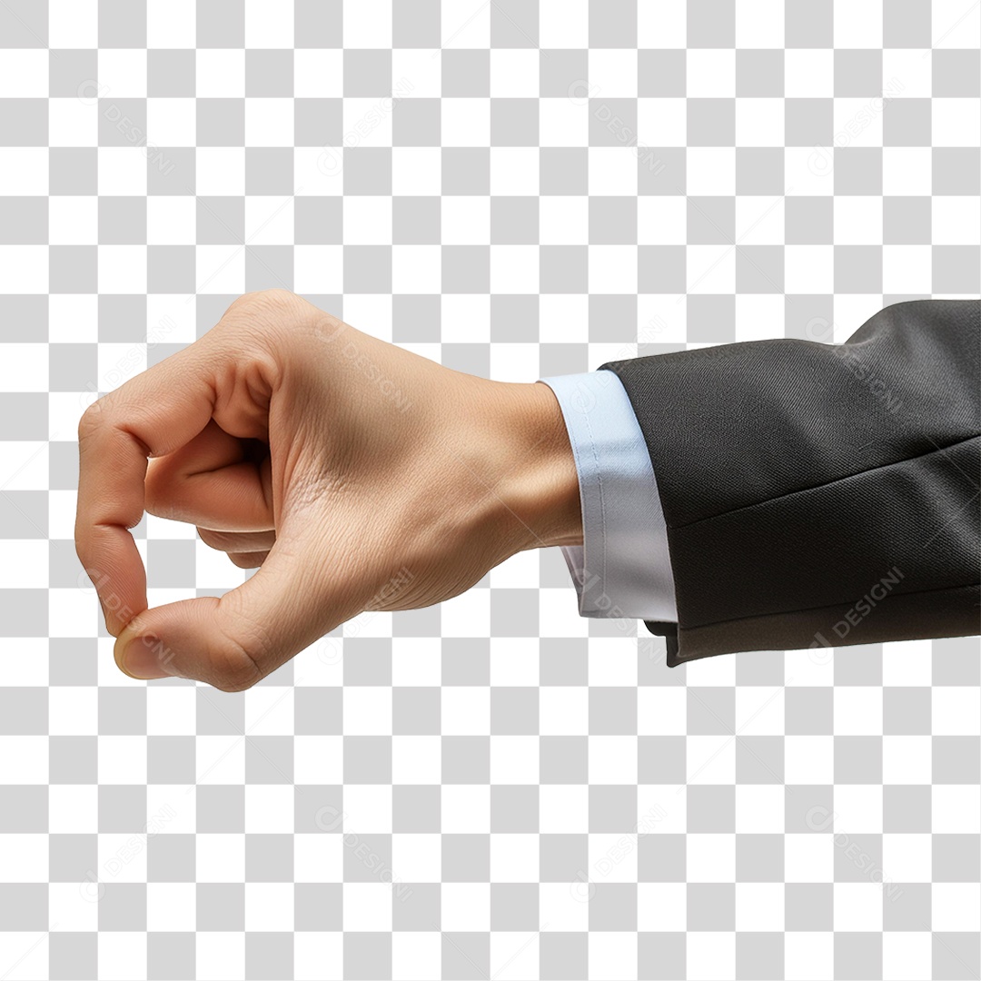 Mão com Gesto de Segurar PNG Transparente