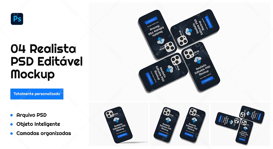 Mockup Capa de IPhone PSD Editável