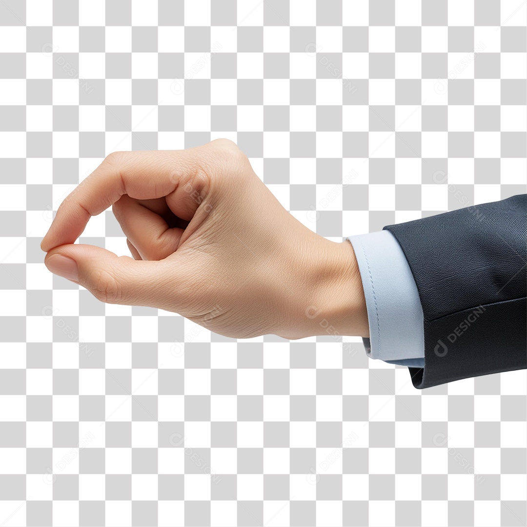 Mão com Gesto de Segurar PNG Transparente