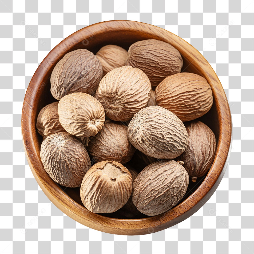 Tigela de Nozes PNG Transparente